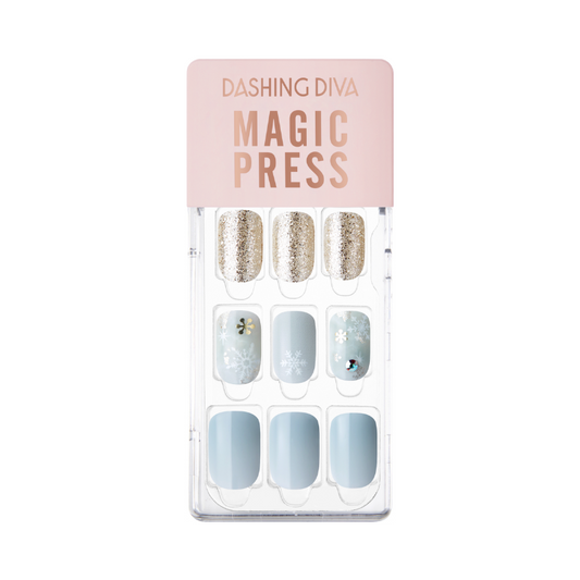 DASHING DIVA Magic Press Regular Round Mani Classy Snow MGL2W029RR