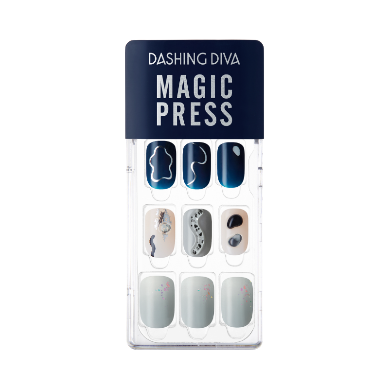 DASHING DIVA Magic Press Regular Round Mani Melting Blue MDR2F039RR