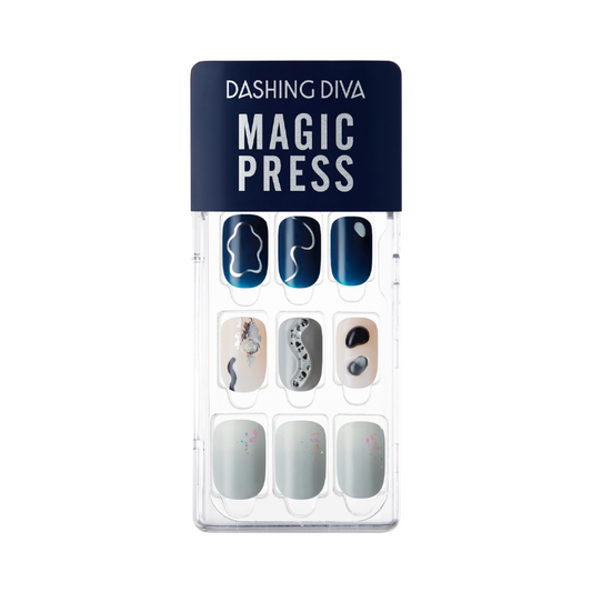 DASHING DIVA Magic Press Regular Round Mani Melting Blue MDR2F039RR
