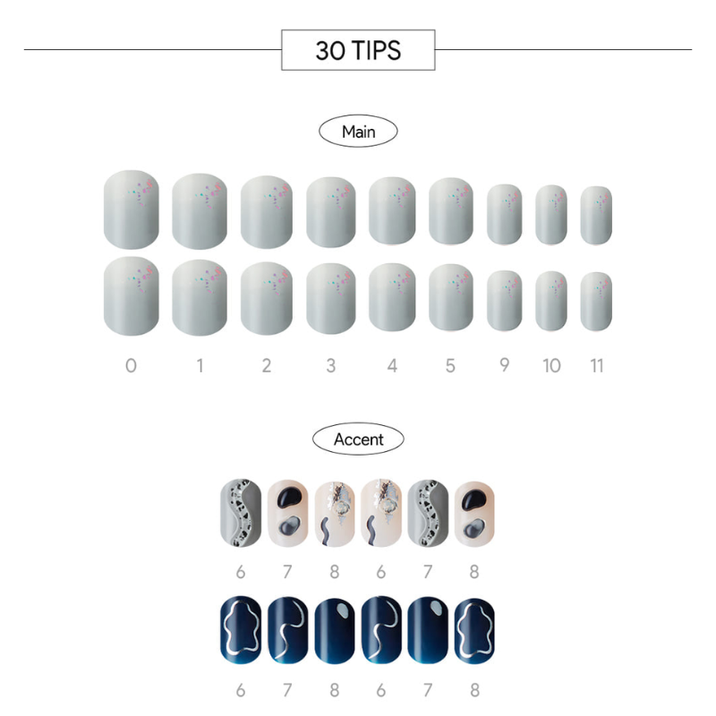 DASHING DIVA Magic Press Regular Round Mani Melting Blue MDR2F039RR