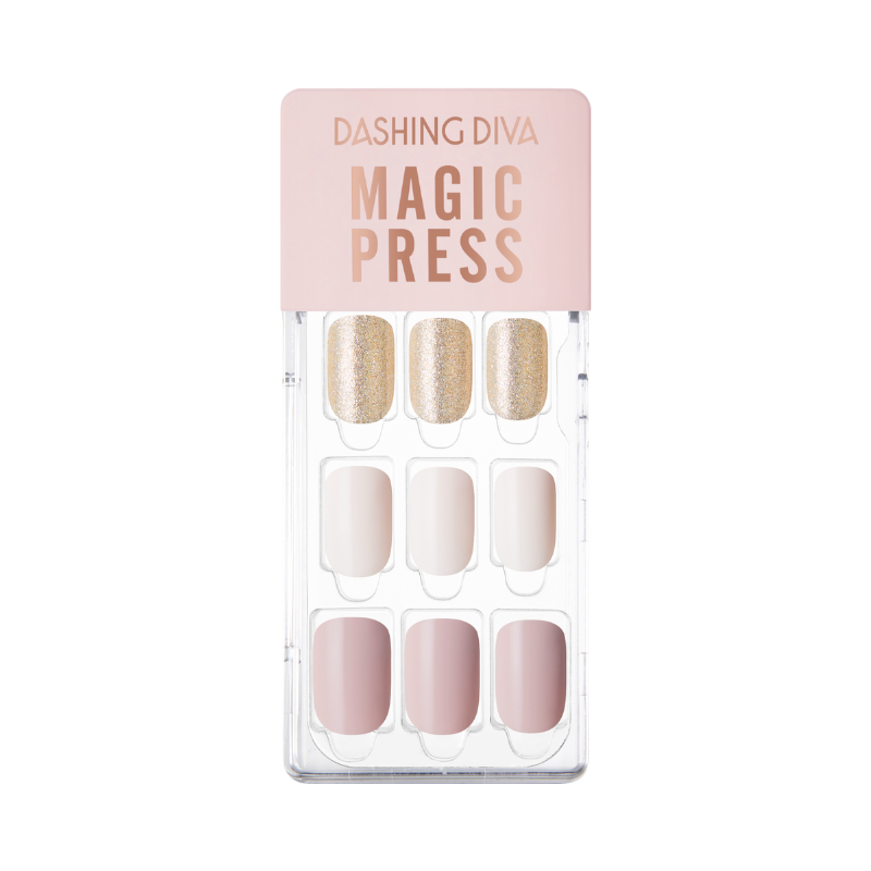 DASHING DIVA Magic Press Regular Round Mani Milky Sparkling MDR2F068RR