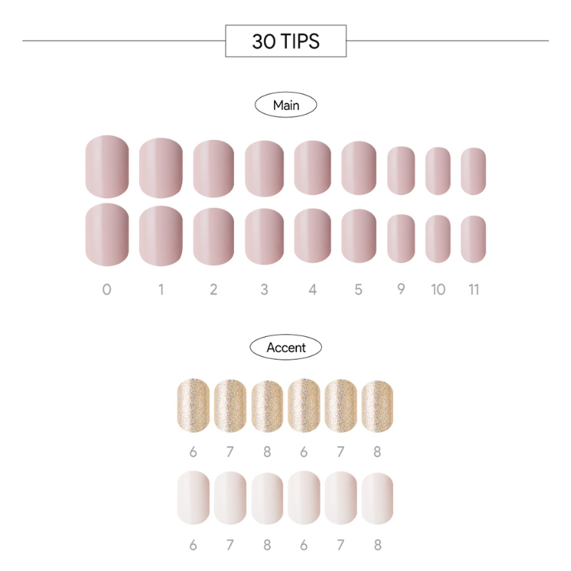 DASHING DIVA Magic Press Regular Round Mani Milky Sparkling MDR2F068RR