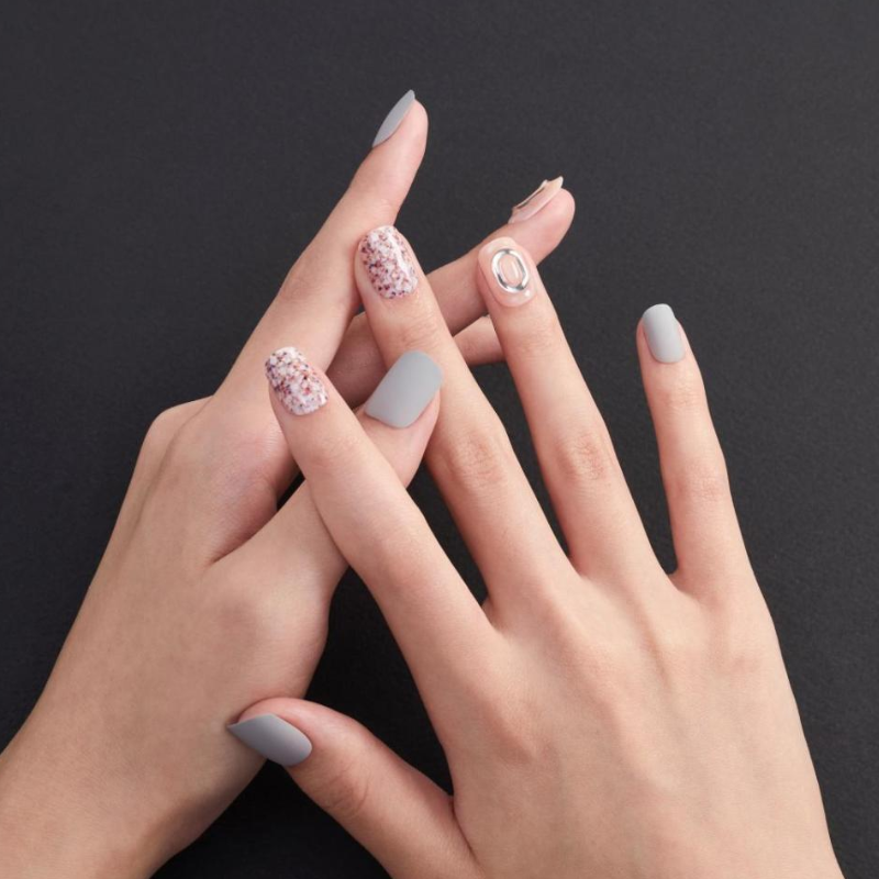 DASHING DIVA Magic Press Regular Round Mani Modern Tweed MGL2W030RR