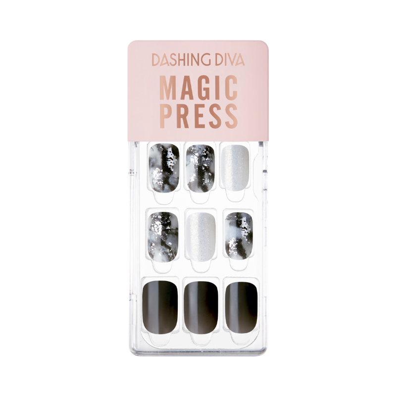 DASHING DIVA Magic Press Regular Round Mani Pitch Dark MGL2W035RR