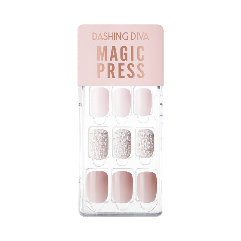 DASHING DIVA Magic Press Regular Round Mani Real Pink Tweed MGL2F005RR