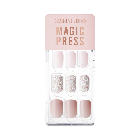 DASHING DIVA Magic Press Regular Round Mani Real Pink Tweed MGL2F005RR