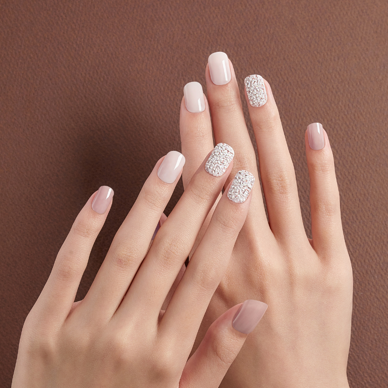 DASHING DIVA Magic Press Regular Round Mani Real Pink Tweed MGL2F005RR