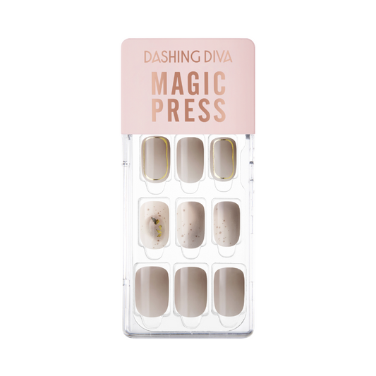 DASHING DIVA Magic Press Regular Round Mani Sheer Gray MGL2F003RR