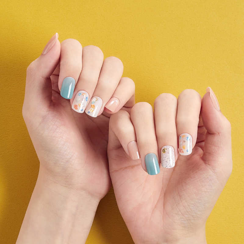DASHING DIVA Magic Press Regular Round Mani Solid Terrazzo MGL2F016RR