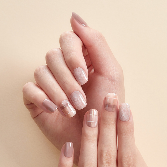 DASHING DIVA Magic Press Regular Round Mani Warm Check MDR2F052RR