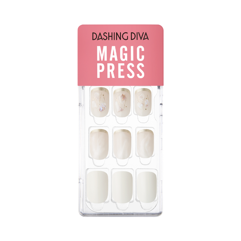 DASHING DIVA Magic Press Regular Round Mani White Mood MGL125RR