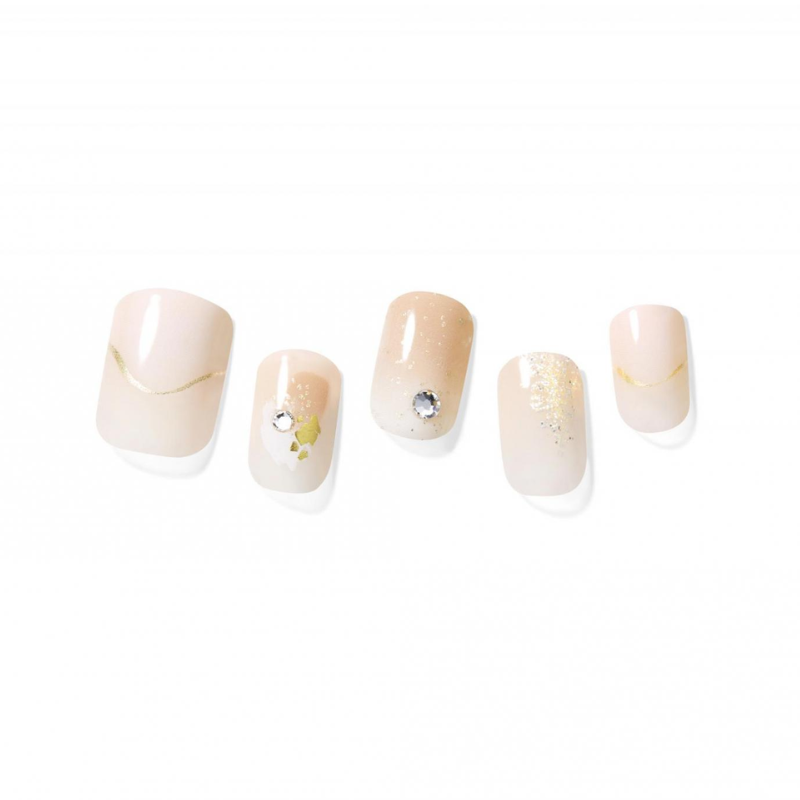 DASHING DIVA Magic Press Regular Round Mani White Twinkle MGL130RR