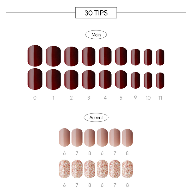 DASHING DIVA Magic Press Regular Round Mani Wine Party MDR2F074RR