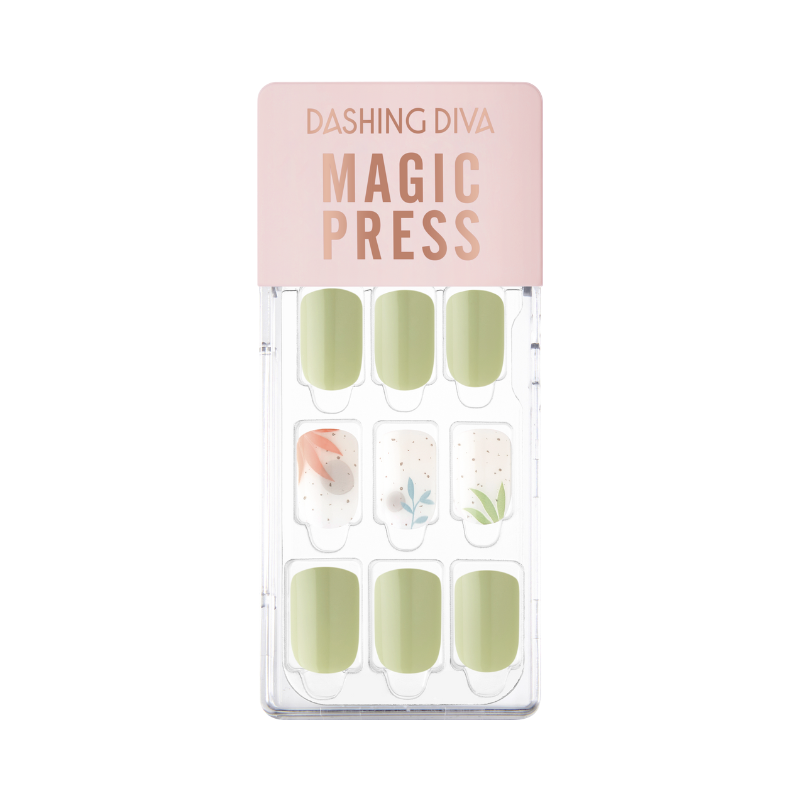 DASHING DIVA Magic Press Regular Square Mani Healing Tea Time MWK114