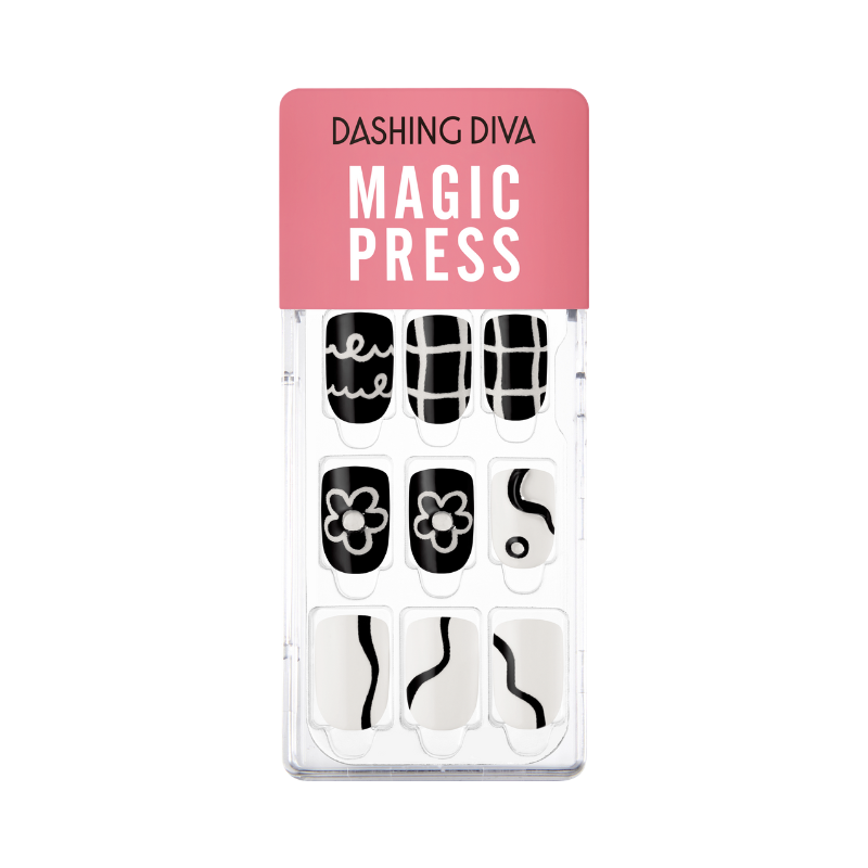 DASHING DIVA Magic Press Regular Square Mani Ink Sketch MDR1195
