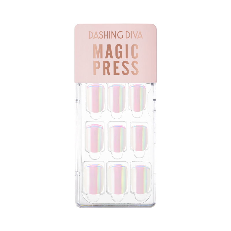 DASHING DIVA Magic Press Regular Square Mani Pearly Ice French MWK170
