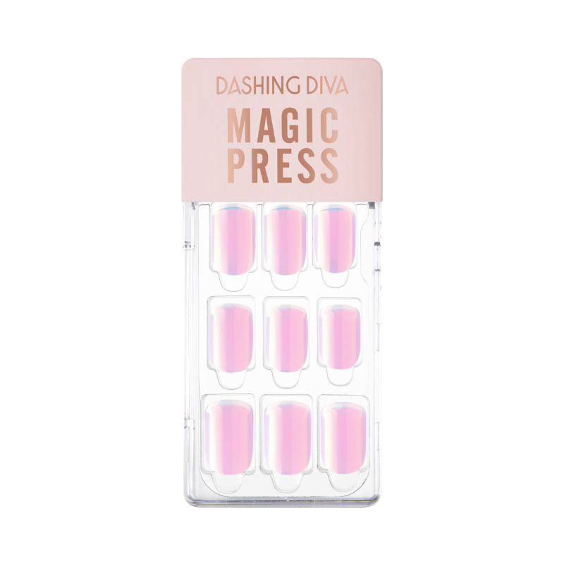 DASHING DIVA Magic Press Regular Square Mani Pink Ice French MWK172