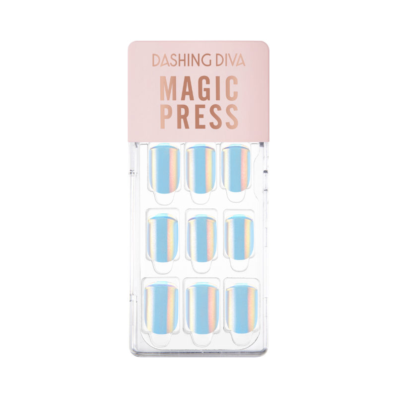 DASHING DIVA Magic Press Regular Square Mani Sky Ice French MWK171