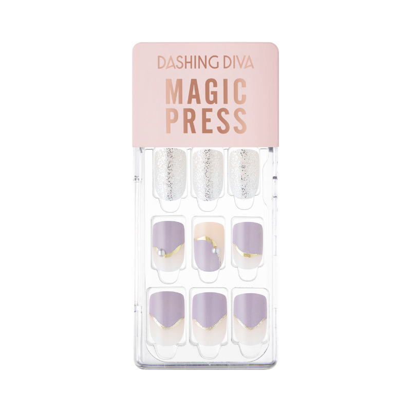 DASHING DIVA Magic Press Regular Square Mani Violet Petal MGL051