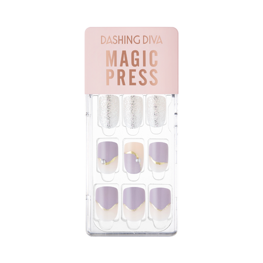DASHING DIVA Magic Press Regular Square Mani Violet Petal MGL051