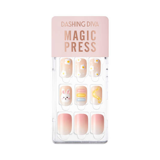 DASHING DIVA Magic Press Round Mani Candy Rabbit MDR2W039RR