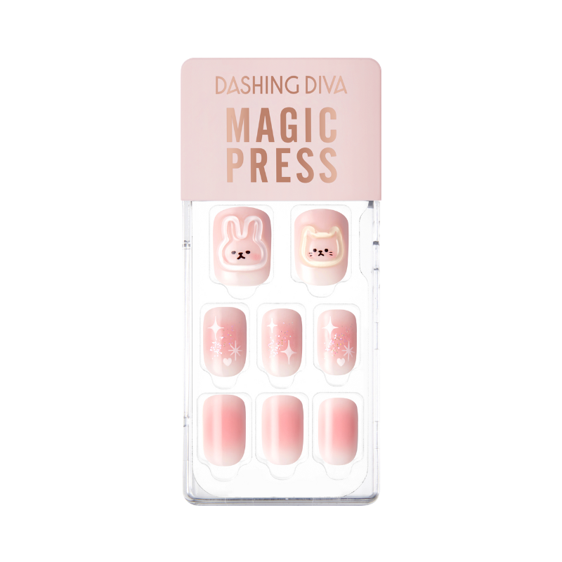 DASHING DIVA Magic Press Round Mani Cheek Rabbit MDR2W040RR