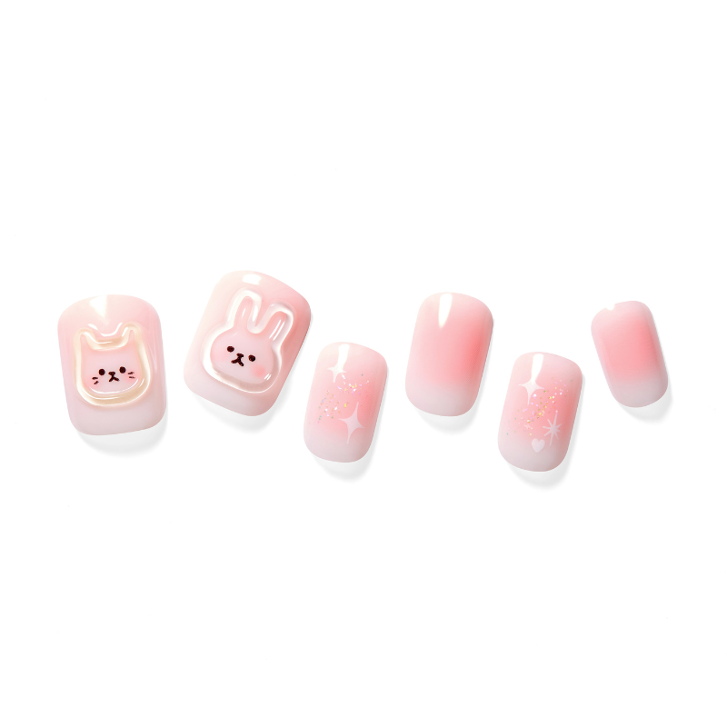 DASHING DIVA Magic Press Round Mani Cheek Rabbit MDR2W040RR