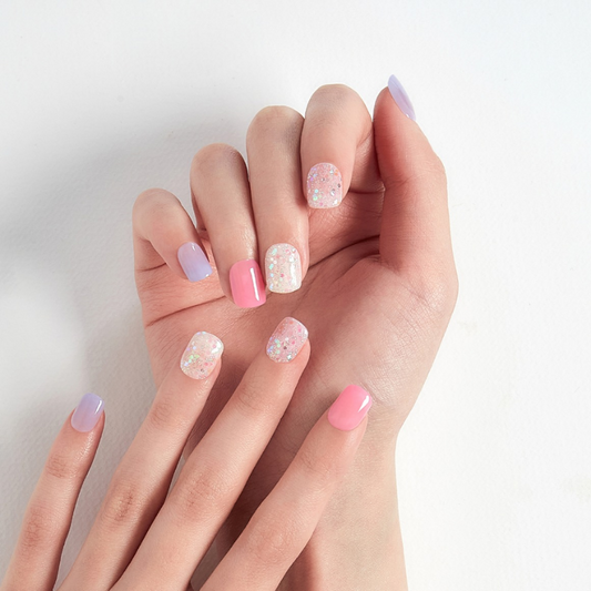 DASHING DIVA Magic Press Short Mani Cotton Candy Syrup MDR1227SS
