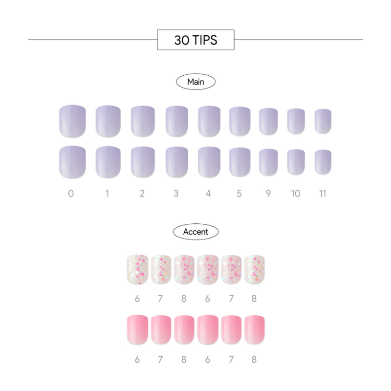 DASHING DIVA Magic Press Short Mani Cotton Candy Syrup MDR1227SS