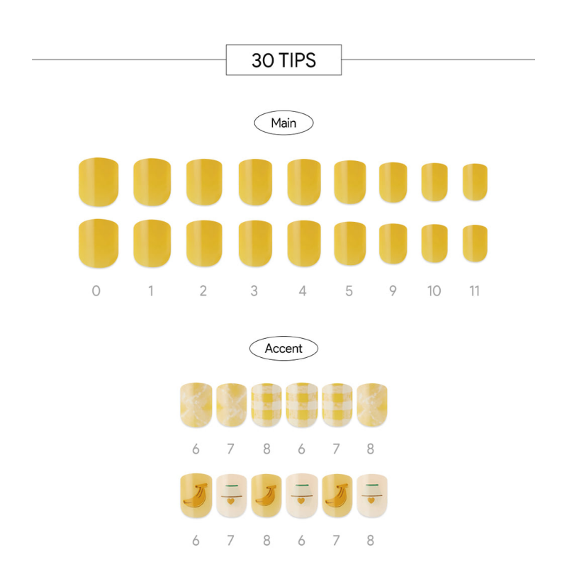 DASHING DIVA Magic Press Short Mani Favorite Banana MDR1178SS