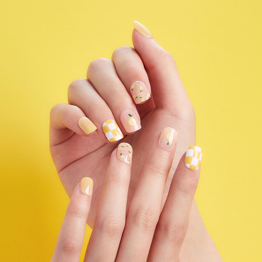 DASHING DIVA Magic Press Short Mani Sweet Lemon MDR1225SS