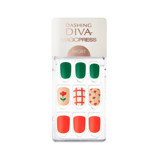 DASHING DIVA Magic Press Short Mani Tulip Crush MDR289SS