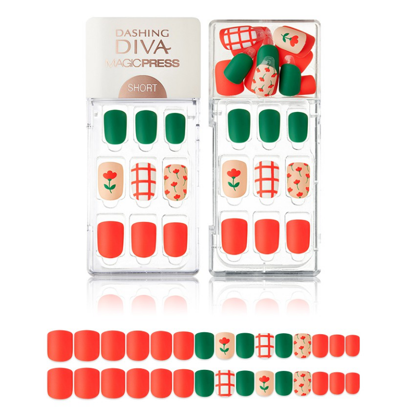 DASHING DIVA Magic Press Short Mani Tulip Crush MDR289SS