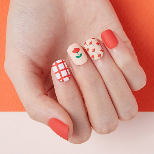 DASHING DIVA Magic Press Short Mani Tulip Crush MDR289SS