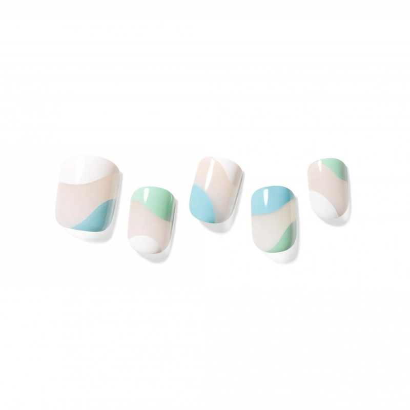 DASHING DIVA Magic Press Short Square Mani Blue Wave MGL142SS