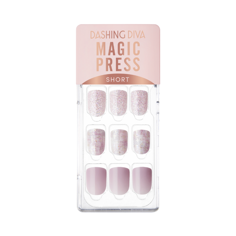 DASHING DIVA Magic Press Short Square Mani Dear Lilac MDR2F062SS