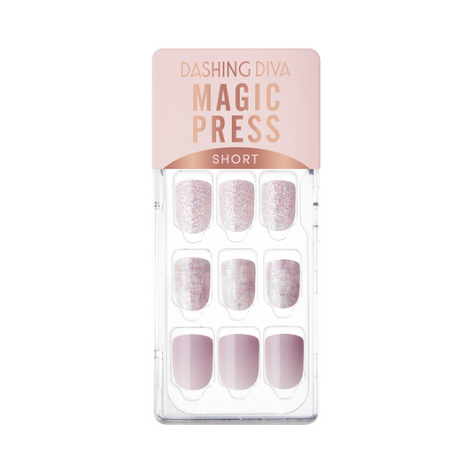 DASHING DIVA Magic Press Short Square Mani Dear Lilac MDR2F062SS