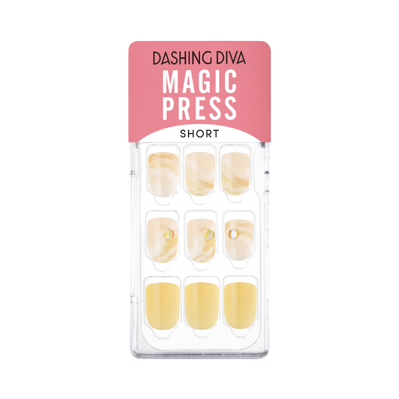 DASHING DIVA Magic Press Short Square Mani Sour Cream MGL101SS