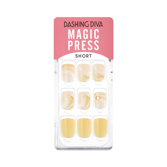 DASHING DIVA Magic Press Short Square Mani Sour Cream MGL101SS