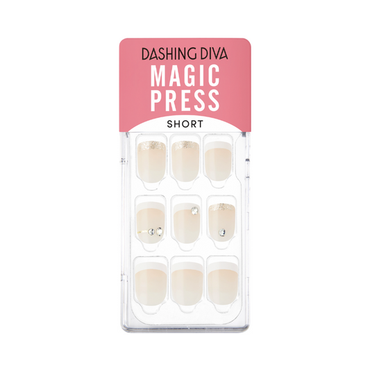 DASHING DIVA Magic Press Short Square Mani Wedding Day MDR1183SS