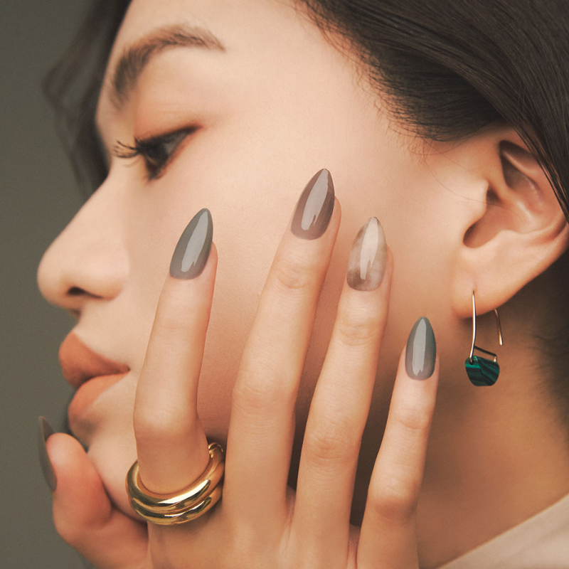 DASHING DIVA Magic Press Stiletto Autumn Mani Sepia Amber MDR1054ST