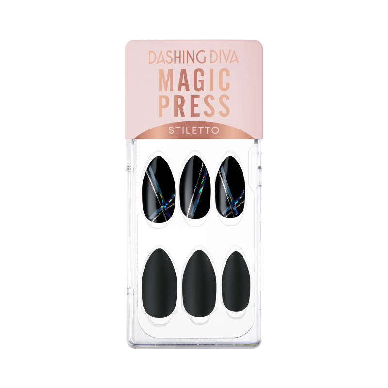 DASHING DIVA Magic Press Stiletto Mani Black Widow MDR1126ST