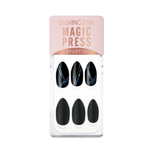 DASHING DIVA Magic Press Stiletto Mani Black Widow MDR1126ST