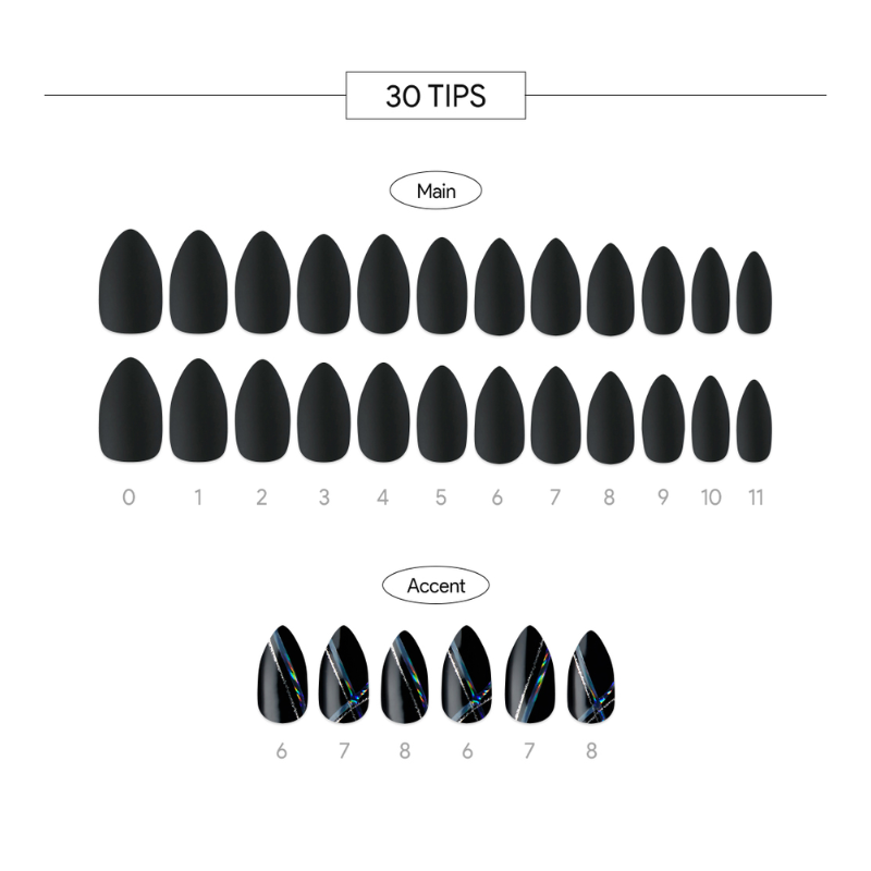 DASHING DIVA Magic Press Stiletto Mani Black Widow MDR1126ST