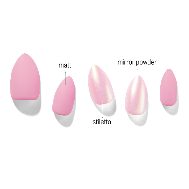 DASHING DIVA Magic Press Stiletto Glow Up Mani Pale Lavender Shine MDR979ST