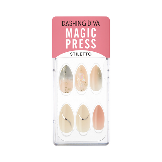 DASHING DIVA Magic Press Stiletto Mani Royal Marble MDR1194ST