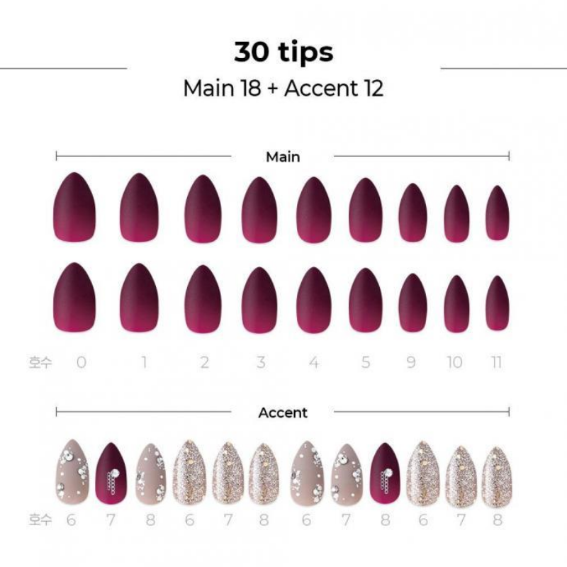 DASHING DIVA Magic Press Stiletto Mani Shiny Mulberry MDR812ST