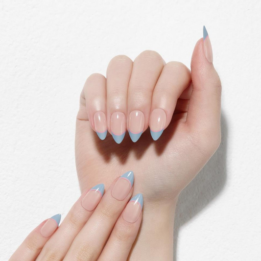 DASHING DIVA Magic Press Stiletto Two Tone French Mani Sky Coral MWK105ST