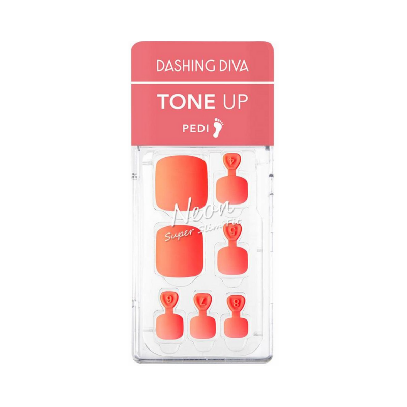 DASHING DIVA Magic Press Tone Up Pedi Neon Orange MDR833P