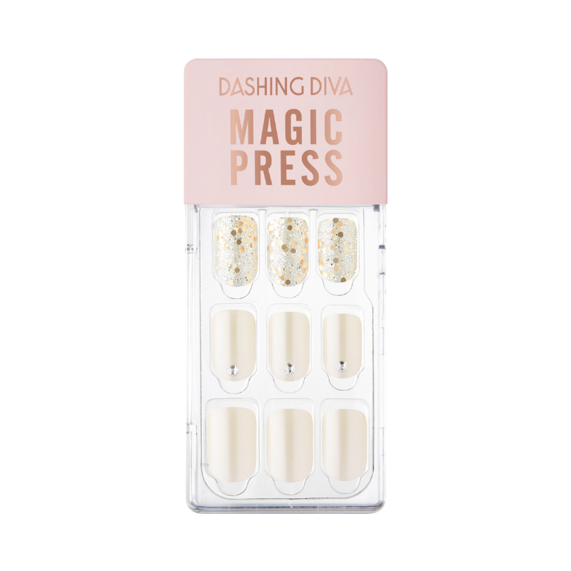 DASHING DIVA Magic Press Wedding Nail Mani Classy Satin MWK091